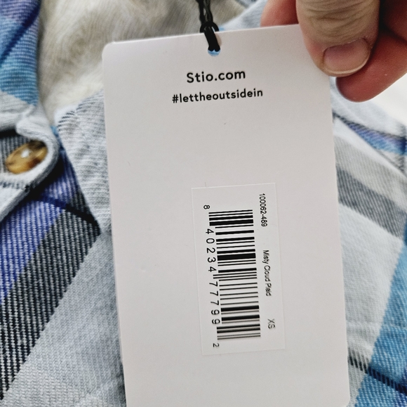 STIO | Hutkeeper Misty Cloud Plaid flannel pocket button up shirt - Picture 9 of 12